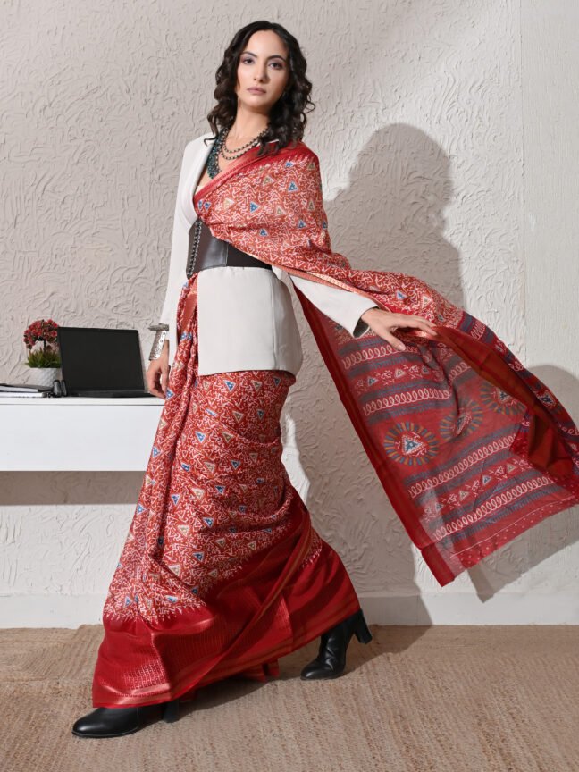 CEO of Desi-Core" Indo-Western Fusion Saree