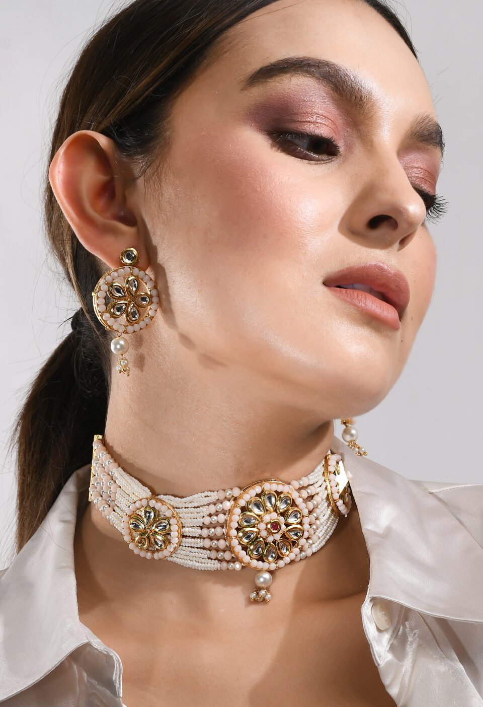 Pearl Bloom Royale Choker Set