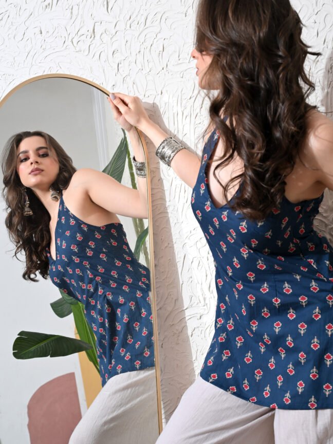 he "Indo-Western It-Girl" Halter Tunic